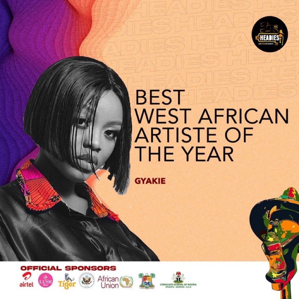 Gyakie - Headies Best West African Artiste 