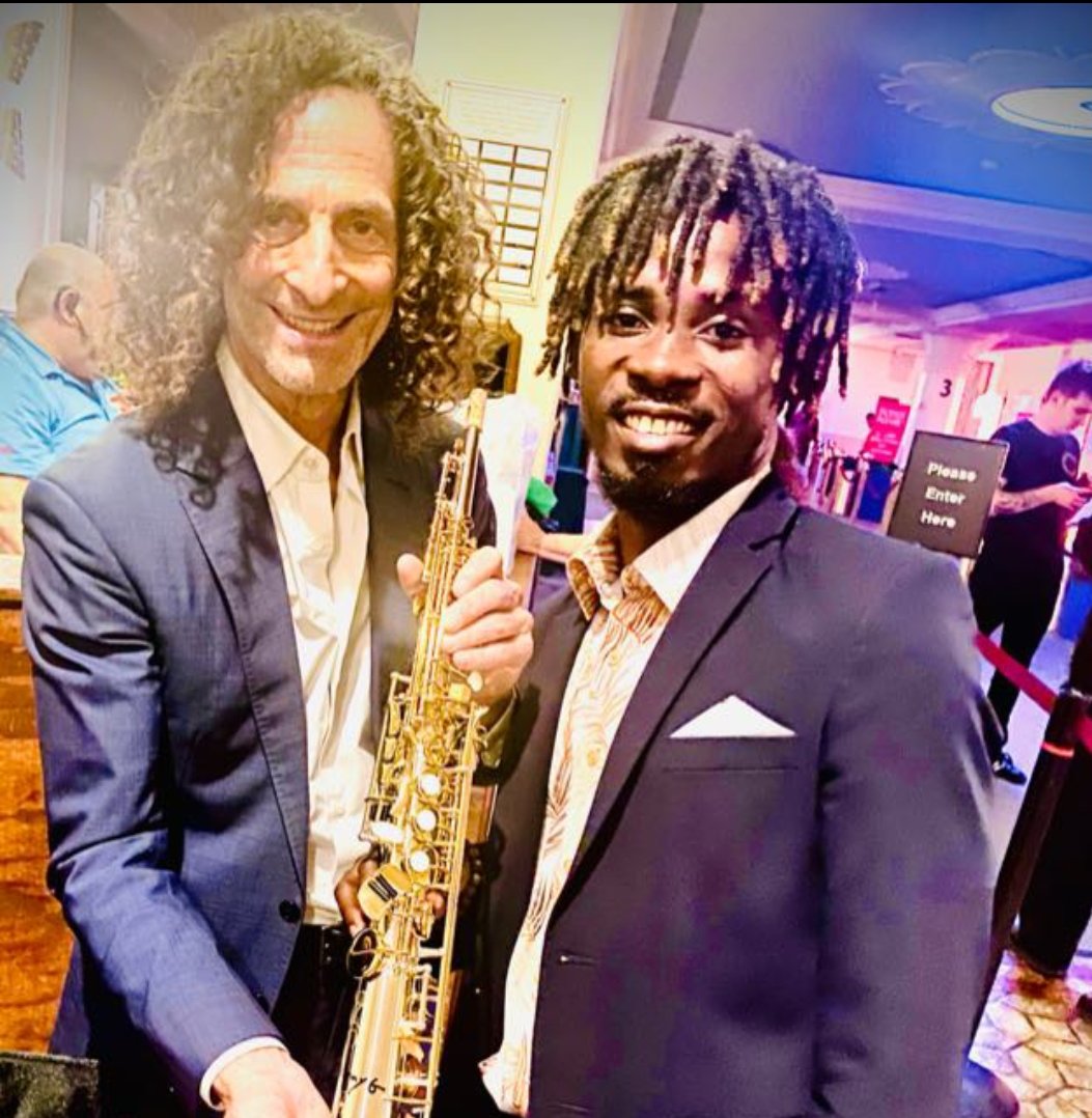 Legendary Kenny G graciously gifts Mizter Okyere with his prized